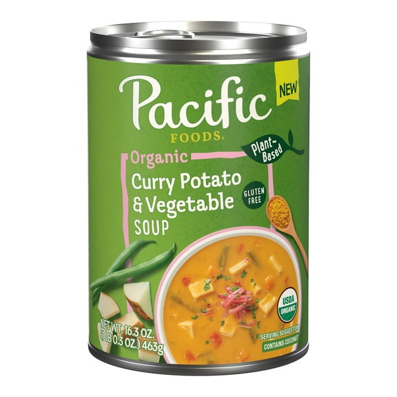 Pacific Foods Organic Curry Potato and Vegetable Soup, 16.3 oz Can
