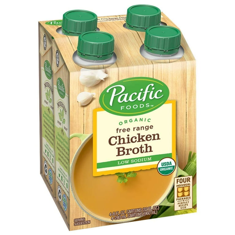 Pacific Foods Organic Vegetable Broth Low Sodium -- 32 fl oz Pack of 2 