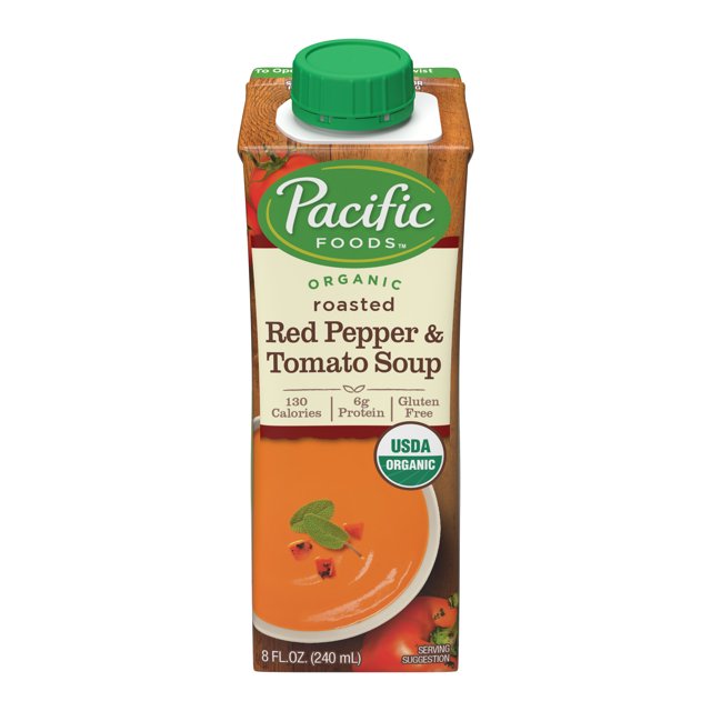 Pacific Foods Organic Roasted Red Pepper & Tomato Soup, 8oz