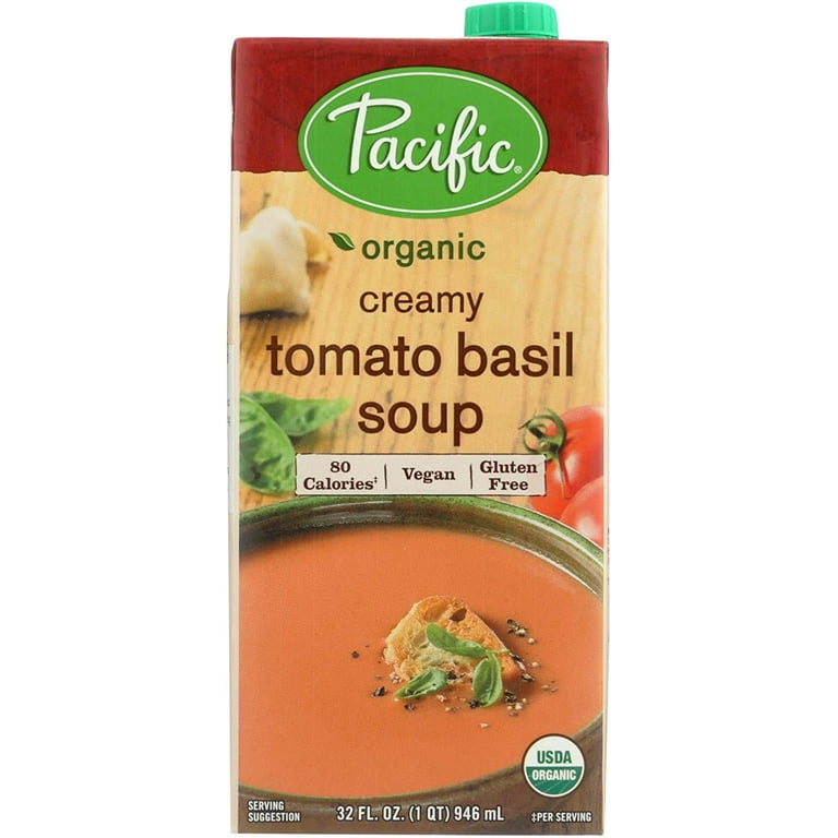 Pacific Foods Creamy Tomato Basil Soup Organic Gluten Free - 32 oz