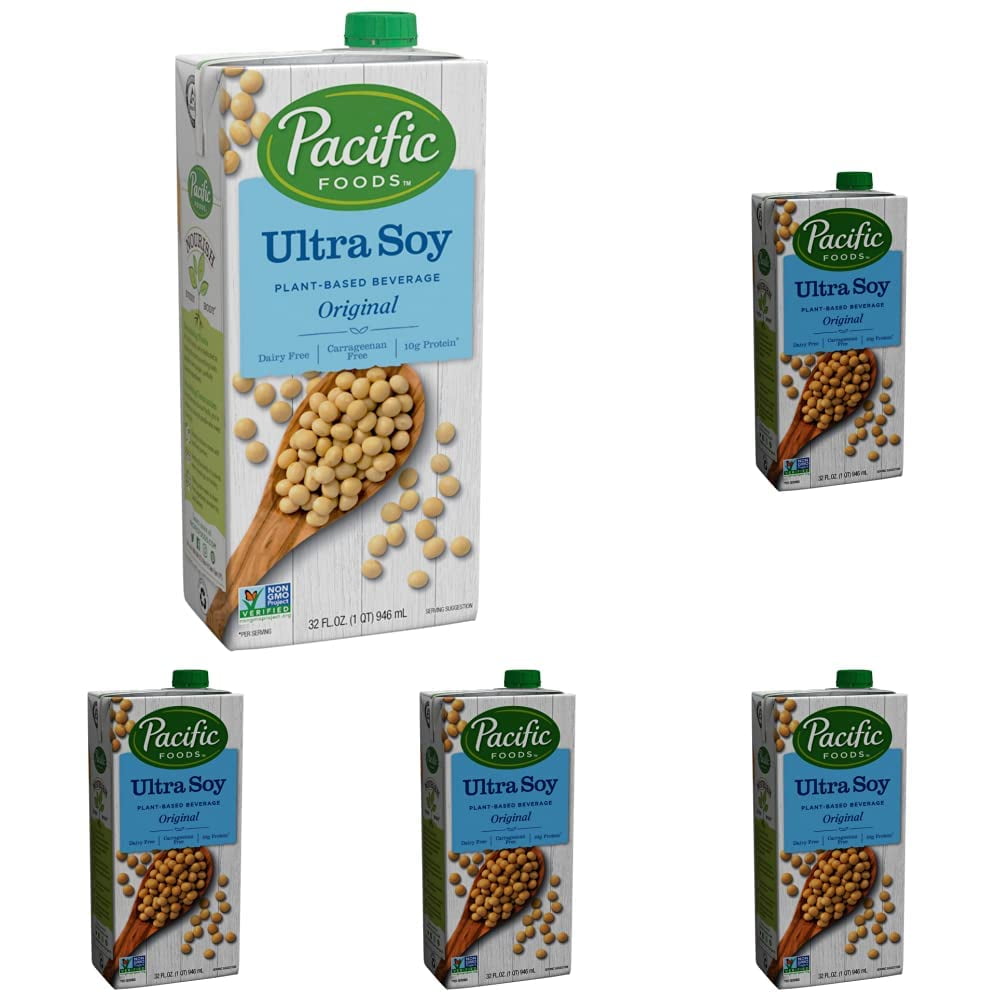 Pacific Foods Ultra Soy NonDairy Beverage, Original, 32 Fl Oz (Pack Of