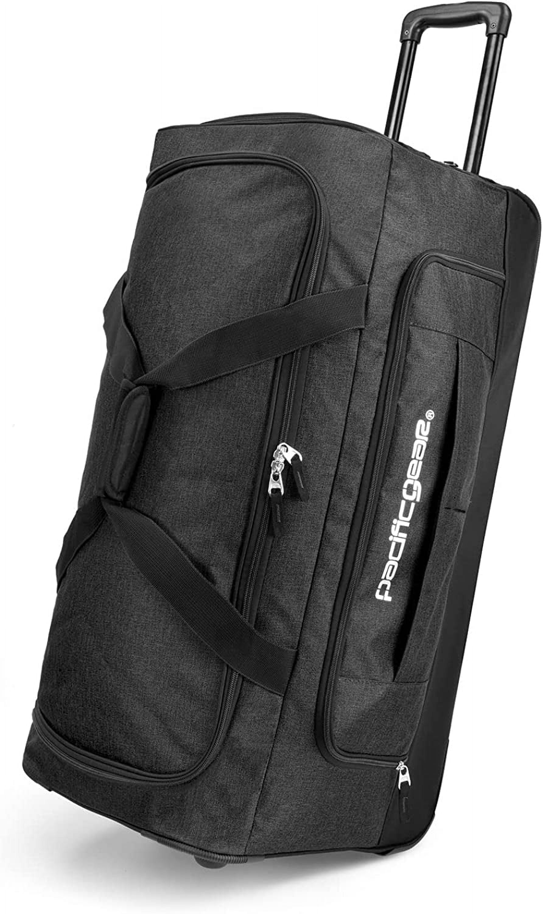 Pacific Gear 30 Inch Durable Rolling Duffel Bag with Telescoping