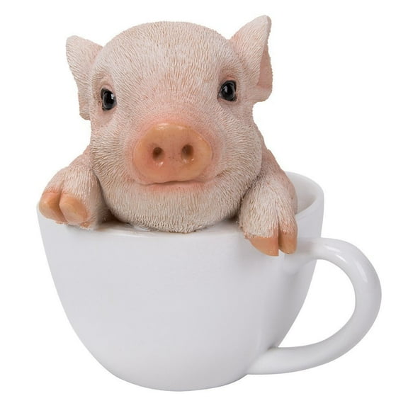 Pacific Giftware Adorable Teacup Pig Pet Pals Collectible Figurine 5.75 Inches