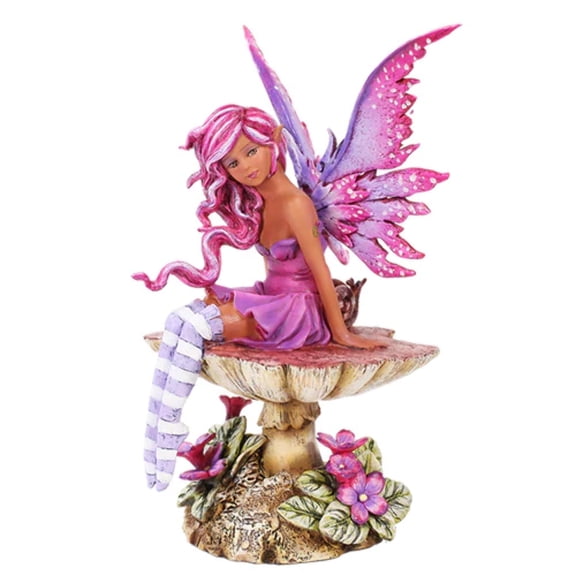Pacific Giftware Amy Brown Licensed Magenta Fairy Statue Polyresin Figurine, 4.5" long and 3.75" wide