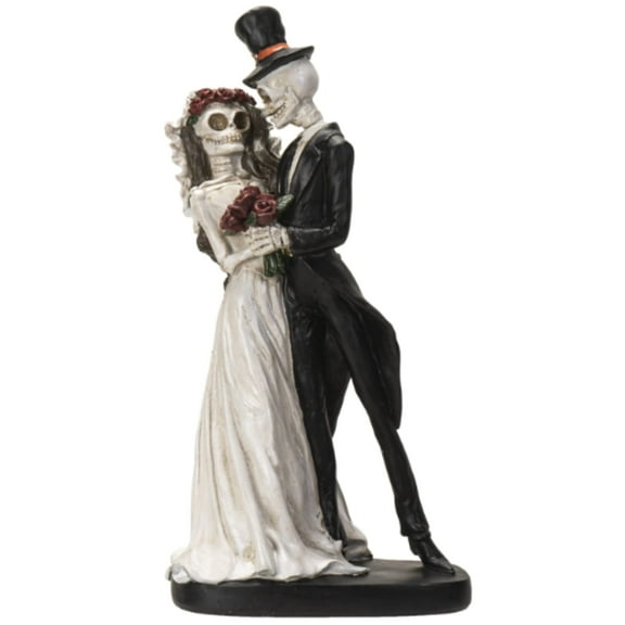 Pacific Giftware Cold Cast Resin Love Never Dies Married Couple Skeleton Figurine, Indoor Decorations for Newly Wed Couples, 12.8 Inches Tall