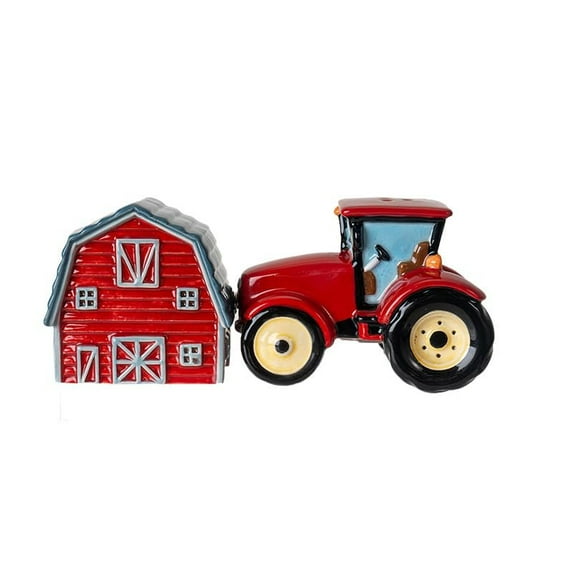 Pacific Giftware Country Kitchen Tractor & Barn Salt and Pepper Shakers