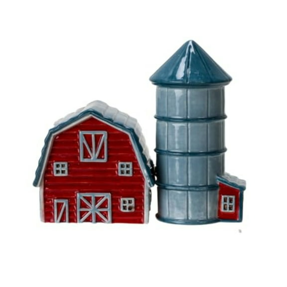 Pacific Giftware Country Style Barn and Silo Salt and Pepper Shakers