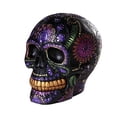 thumbnail image 1 of Pacific Giftware Day of The Dead Celebration Black Sugar Skull Floral Design Collectible 6 Inch, 1 of 1