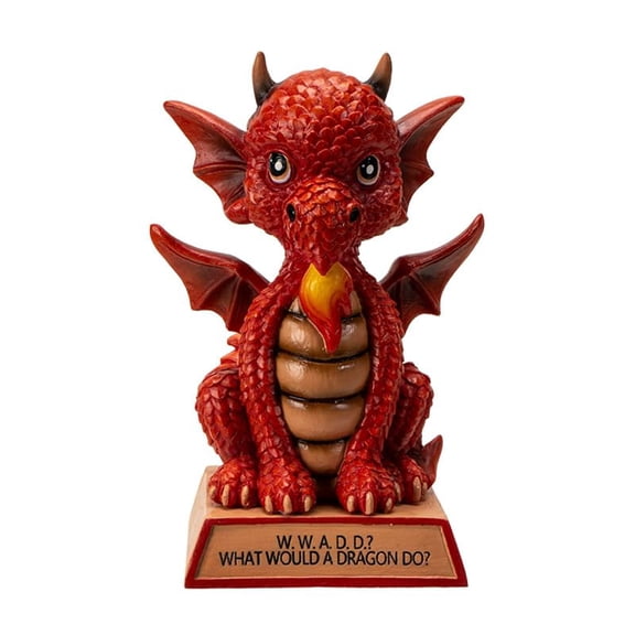 Pacific Giftware Dragon Collectible Figurine - What Would A Dragon Do? (W.W.A.D.D) - Handcrafted Resin with Flame Design, Fantasy Lovers, Collectors, and Home Decor - 5.7 Inches