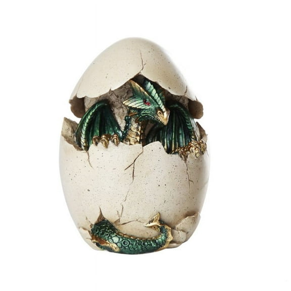 Pacific Giftware Dragon Hatchling Emerging from Egg with LED Light Collectible 6H