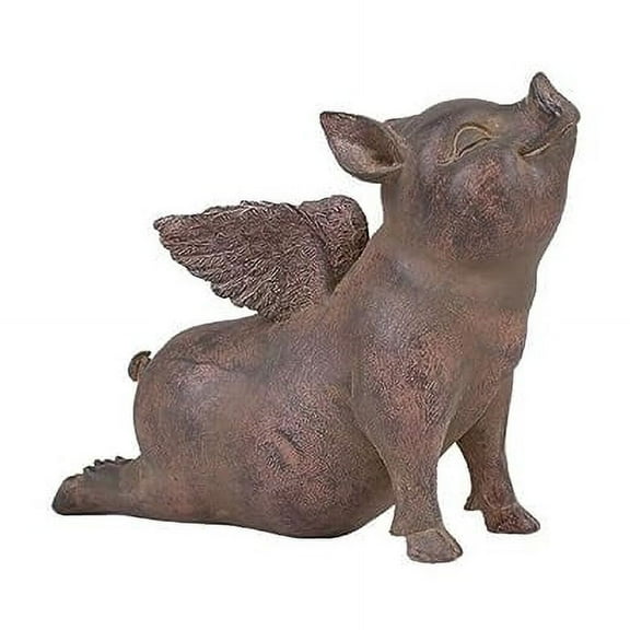 Pacific Giftware Flying Pig Yoga Position Resin Figurine