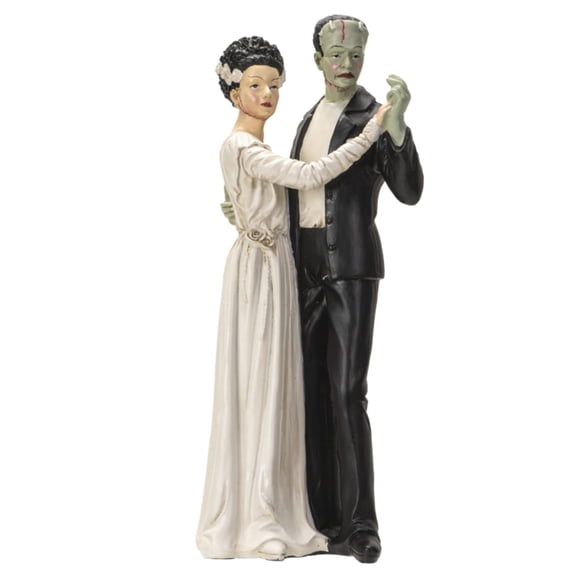 Pacific Giftware Frank and Bride Dancing Figurine, Gothic Collectible Frankenstein Statue, 5.25 Inches x 5 Inches x 12 Inches