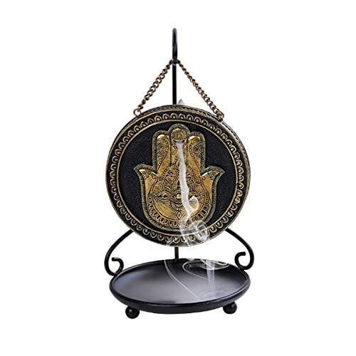 Pacific Giftware Hamsa Hand Backflow Round Burner with Stand
