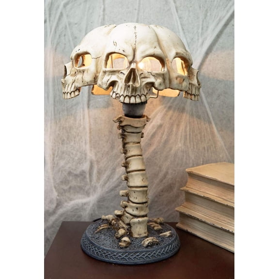 Pacific Giftware Incomplete Resurrection Skull Faced Desk Lamp Resin Home Decor