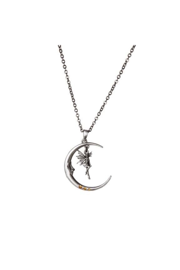 Luna Crescent Moon Fairy Necklace Unisex Lead Free Alloy Necklace