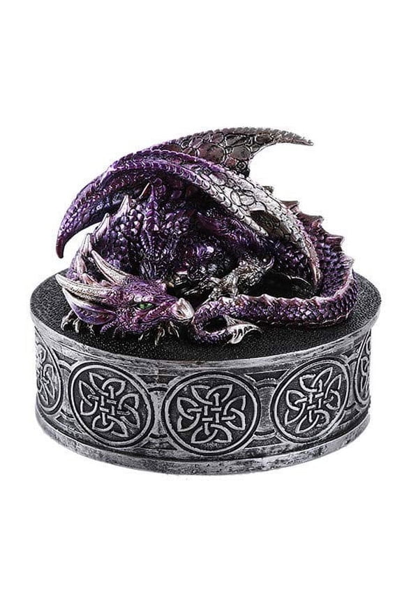 Pacific Giftware Medieval Fantasy Mythical Dragon Lidded Treasure Trinket Box