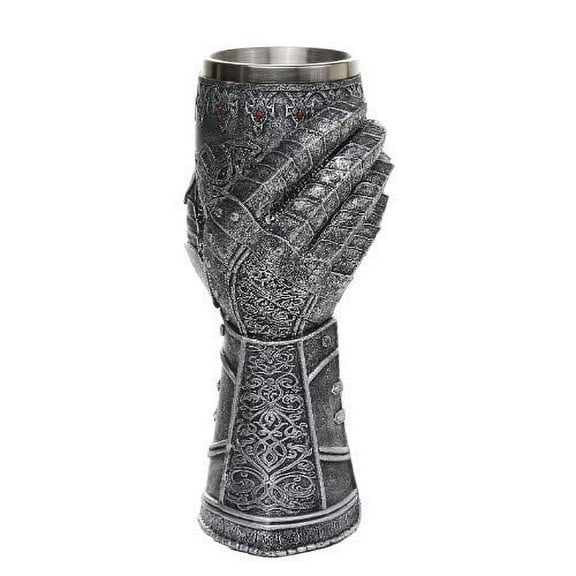 Pacific Giftware Medieval Knight Celtic Cross Gauntlet Style Wine Goblet 9" H