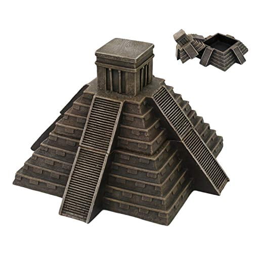 Pacific Giftware Mesoamerican Aztec Pyramid Box Collectible Desktop Decorative Accessory Trinket Box 5.25 inches Tall