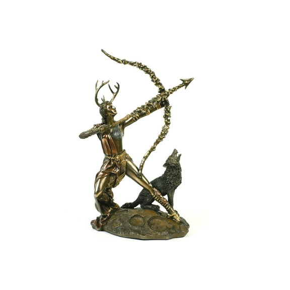 Pacific Giftware Moonlight Mysteries Bronze Greek Goddess of The Wilderness Artemis Statue