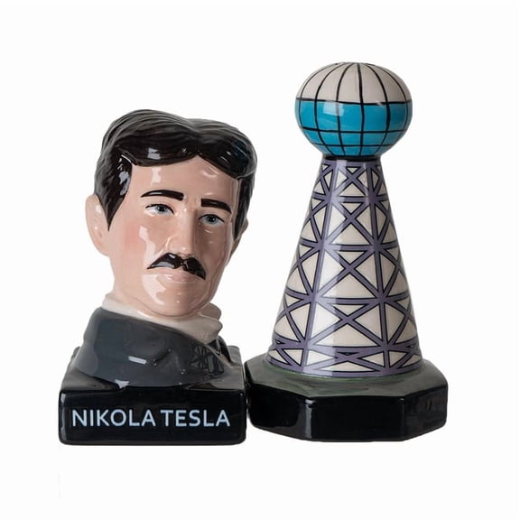 Pacific Giftware Nikola Tesla Inspired Salt and Pepper Shakers Tesla and Tower