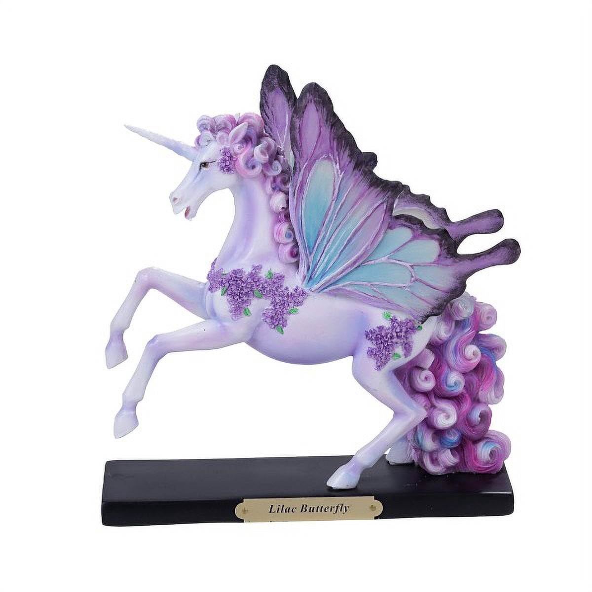 Pacific Giftware PT Official Rose Khan Lilac Butterfly Unicorn Resin ...