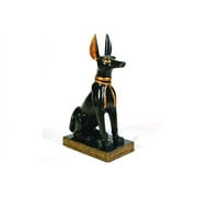 Pacific Giftware PTC Gold and Black Color Egyptian Anubis Dog Sitting Figurine Statue