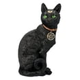 thumbnail image 1 of Pacific Giftware Realistic Black Cat Sculpture with Crescent Moon and Wicca Charm 12‚Äù Tall, 1 of 3
