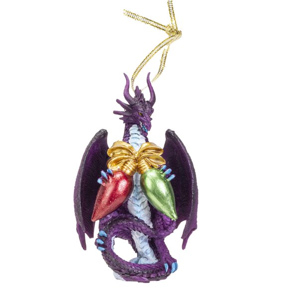 Pacific Giftware Ruth Thompson Fantasy Dragon Christmas Tree Hanging Ornaments Holiday Festive Decoration (Dragon Bulbs)