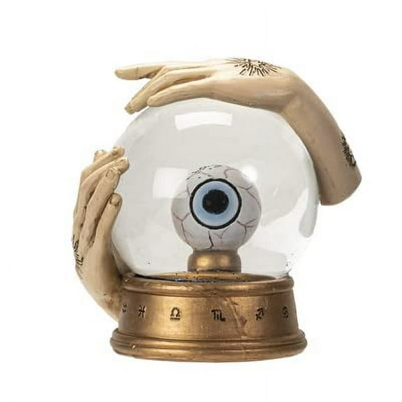 Pacific Giftware Seeing Eye Water Globe, 5.28-inch Height, Resin, Water, and Glass, Home Dcor, Tabletop Dcor, Halloween