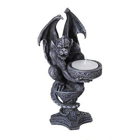 Pacific Giftware Silas The Gargoyle Candle Holder Tabletop Decor Statue 6 Inch Tall