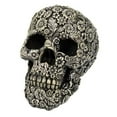thumbnail image 1 of Pacific Giftware Skull Engraved with Floral Patterns Collectible Desktop Figurine Gift 6 Inch, 1 of 1