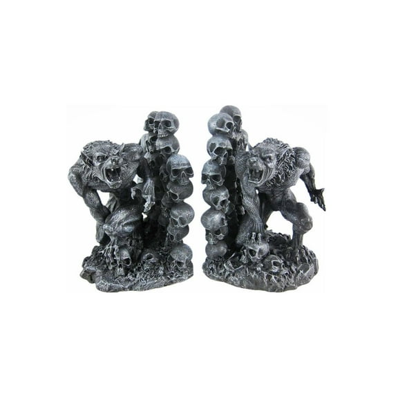 Pacific Giftware Werewolves Werewolf & Skulls Fantasy Set of Bookends Book Ends
