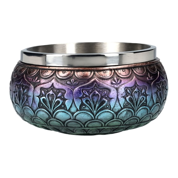 Pacific Giftware Wicca Metaphysical Positive Energy Spiritual Divinity Intricate Gradient Colors Chakra Buddhist Mandala Smudging Smudge Bowl Figurine Scrying Vessel Container Decorative Bowls