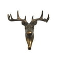 thumbnail image 1 of Pacific Giftware Wild Animal Head Single Wall Hook Hanger Animal Shape Rustic Faux Bronze Decorative Wall Sculpture (Buck), 1 of 3