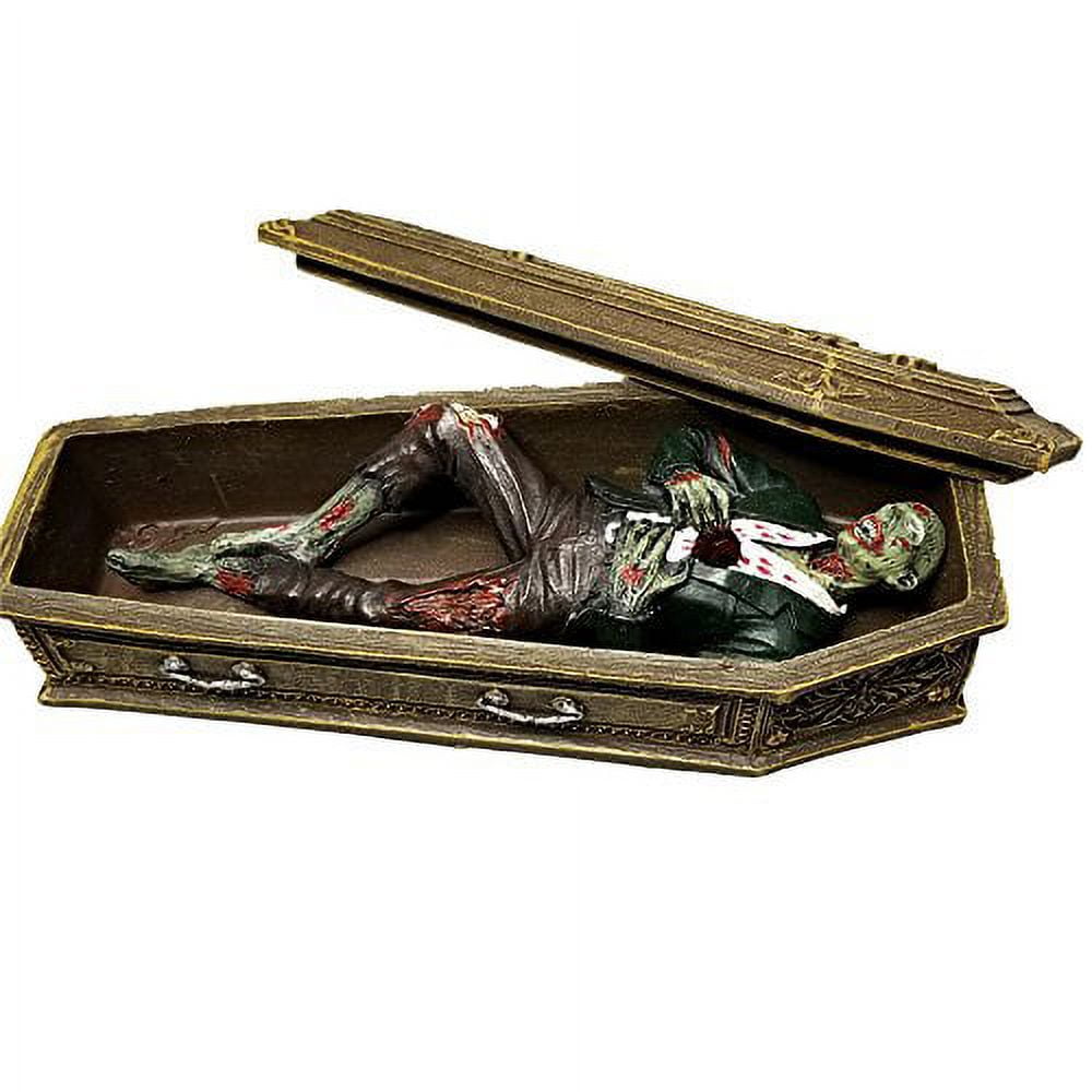 Pacific Giftware Zombie Apocalypse Impaled Pen Holder in Coffin