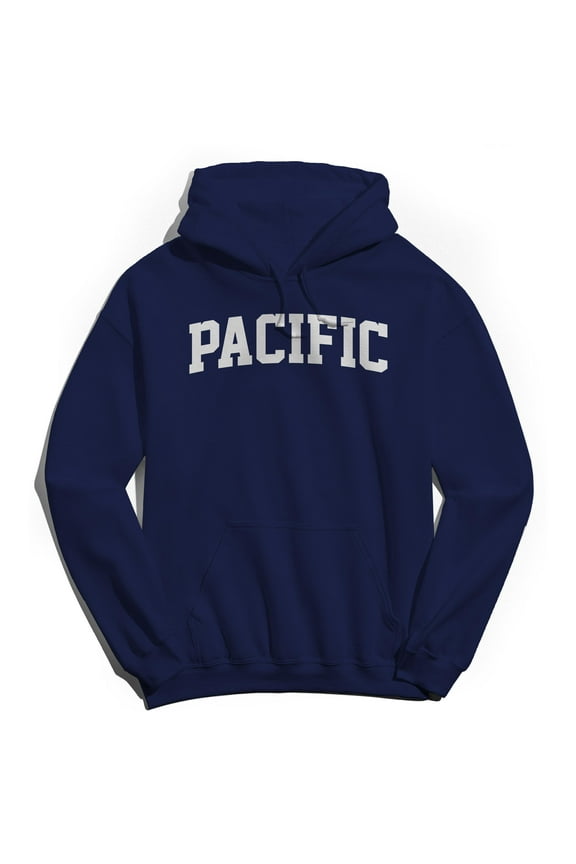 Pacific Graphic Navy Men's Cotton Pullover Hoodie
