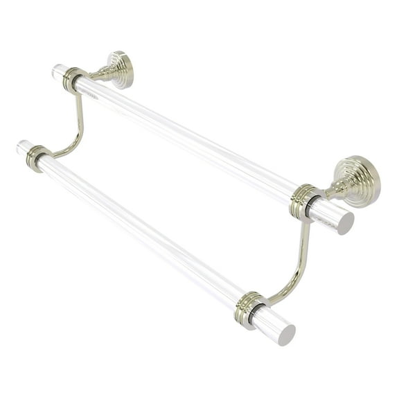 Pacific Grove Collection 18-in Double Towel Bar with Dotted Accents in Polished Nickel