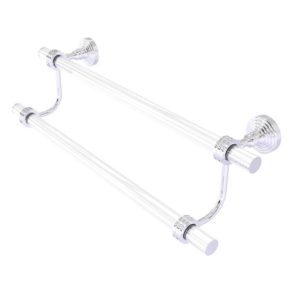 Pacific Grove Collection 36-in Double Towel Bar with Dotted Accents in Polished Chrome