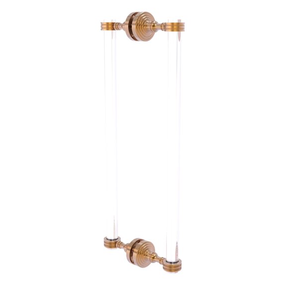 Pacific Grove Collection Back to Back Shower Door Pull with Dotted Accents - Brushed Bronze / 18 Inch