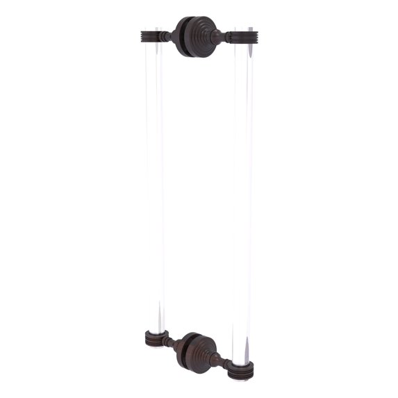 Pacific Grove Collection Back to Back Shower Door Pull with Dotted Accents - Venetian Bronze / 18 Inch