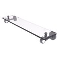 thumbnail image 1 of Pacific Grove Collection Glass Shelf with Smooth Accents - Matte Gray / 22 Inch, 1 of 1