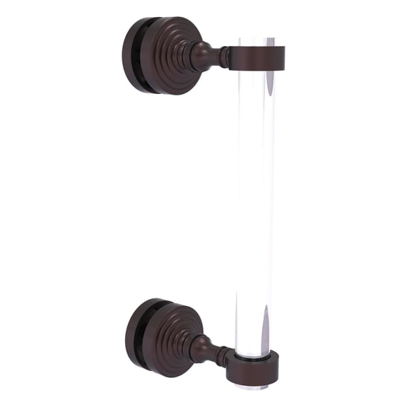 Pacific Grove Collection Single Side Shower Door Pull with Smooth Accents - Antique Bronze / 8 Inch