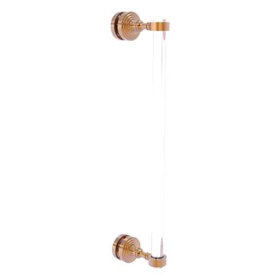 Pacific Grove Collection Single Side Shower Door Pull with Smooth Accents - Brushed Bronze / 18 Inch
