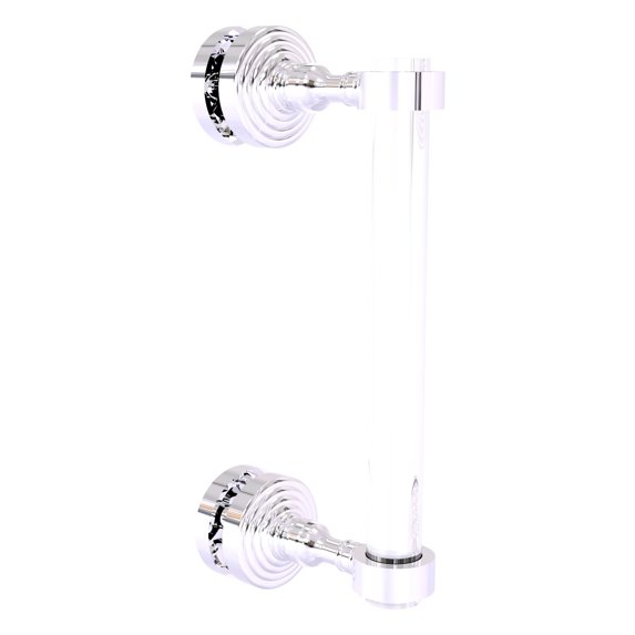 Pacific Grove Collection Single Side Shower Door Pull with Smooth Accents - Polished Chrome / 8 Inch
