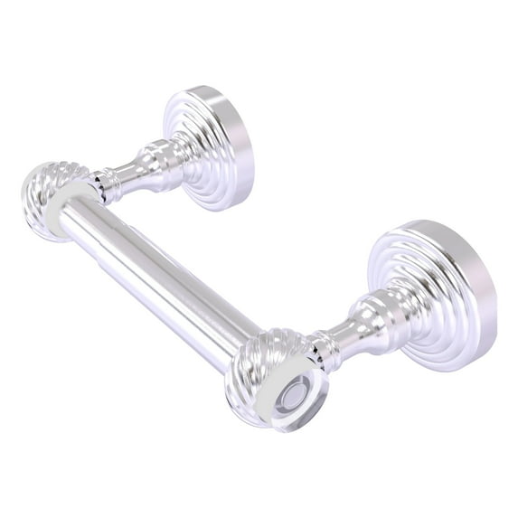 Pacific Grove Collection Two Post Toilet Paper Holder - Satin Chrome / Twisted
