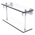 thumbnail image 1 of Pacific Grove Collection Two Tiered Glass Shelf with Twisted Accents - Matte White / 16 Inch, 1 of 1