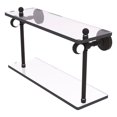 thumbnail image 1 of Pacific Grove Collection Two Tiered Glass Shelf with Twisted Accents - Oil Rubbed Bronze / 16 Inch, 1 of 1