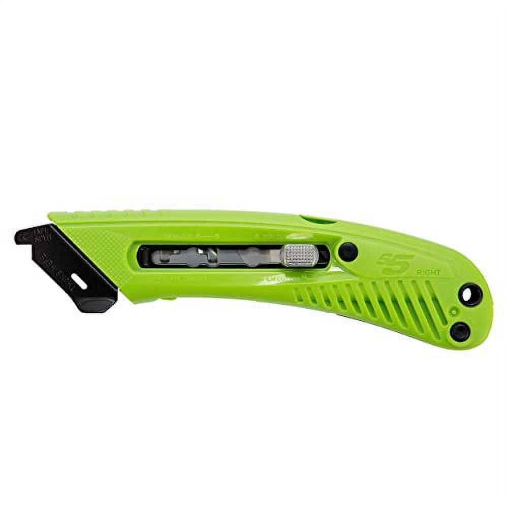 Pacific Handy Cutter S5L Safety Cutter, Left Handed Retractable Utility  Knife, Ergonomic Film Cutter, Bladeless Tape Splitter, Steel Guard, Safety