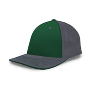 Pacific Headwear 404F.92Q.L-XL Trucker Flexfit Cap, Dark Green & Graphite - Large & Extra Large