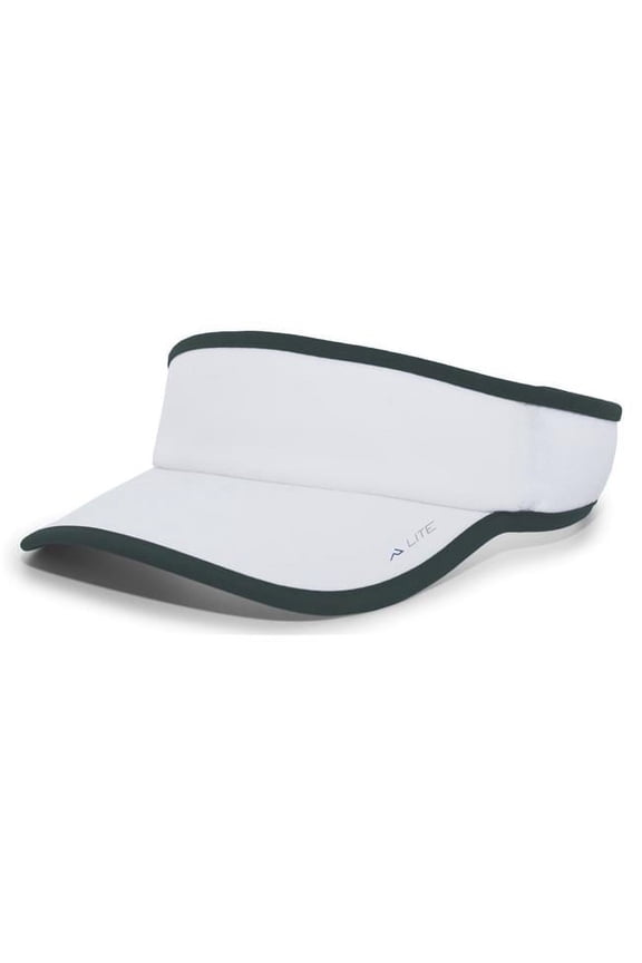 510V.751.OS Lite Series All-Sport Active Visor Cap, White & Graphite - One Size